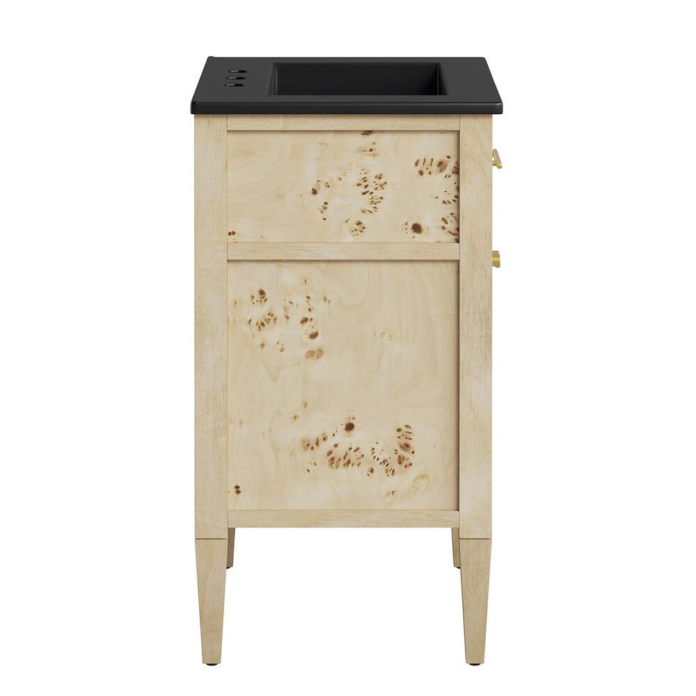 EEI-6441-BLK-BUR Elysian 24" Wood Bathroom Vanity by Modway