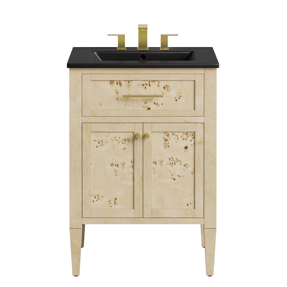 EEI-6441-BLK-BUR Elysian 24" Wood Bathroom Vanity by Modway