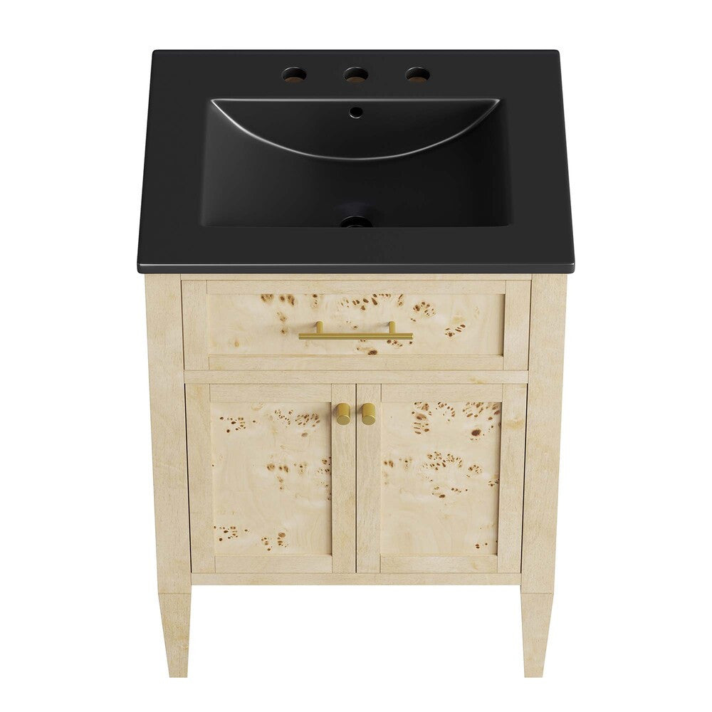 EEI-6441-BLK-BUR Elysian 24" Wood Bathroom Vanity by Modway