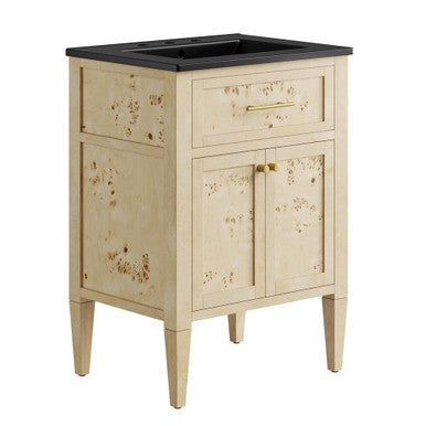 Modway EEI-6441-BLK-BUR Elysian 24" Wood Bathroom Vanity Black Burl