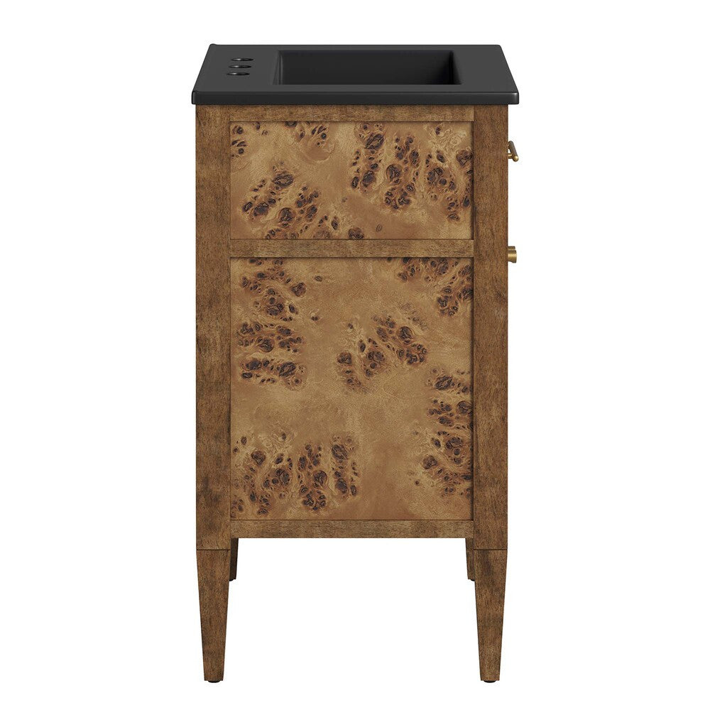 EEI-6442-BLK-BRN Elysian 24" Wood Bathroom Vanity by Modway