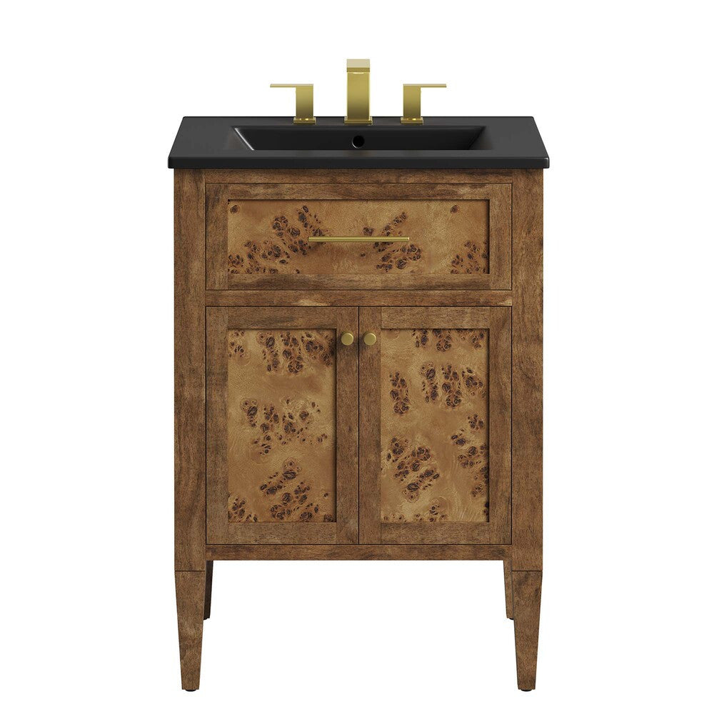 EEI-6442-BLK-BRN Elysian 24" Wood Bathroom Vanity by Modway