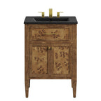 EEI-6442-BLK-BRN Elysian 24" Wood Bathroom Vanity by Modway