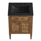 EEI-6442-BLK-BRN Elysian 24" Wood Bathroom Vanity by Modway