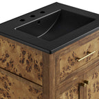EEI-6442-BLK-BRN Elysian 24" Wood Bathroom Vanity by Modway