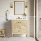 EEI-6443-WHI-BUR Elysian 30" Wood Bathroom Vanity by Modway