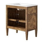 EEI-6444-WHI-BRN Elysian 30" Wood Bathroom Vanity by Modway