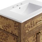 EEI-6444-WHI-BRN Elysian 30" Wood Bathroom Vanity by Modway