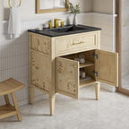 EEI-6445-BLK-BUR Elysian 30" Wood Bathroom Vanity by Modway