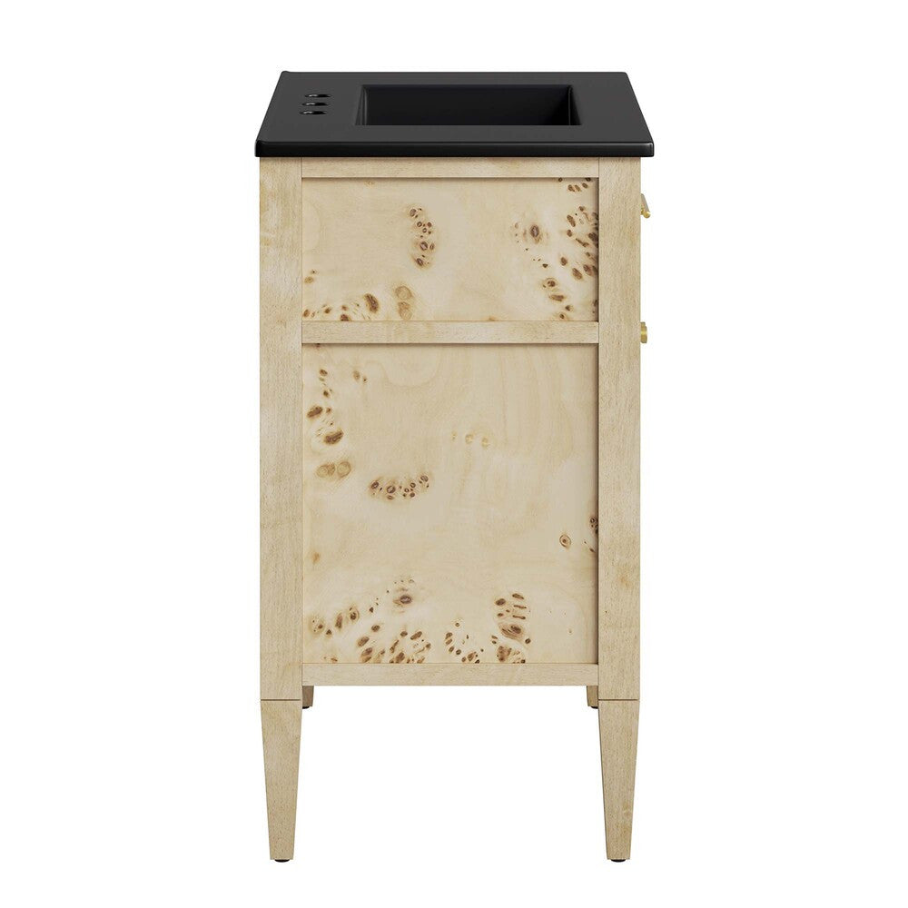 EEI-6445-BLK-BUR Elysian 30" Wood Bathroom Vanity by Modway
