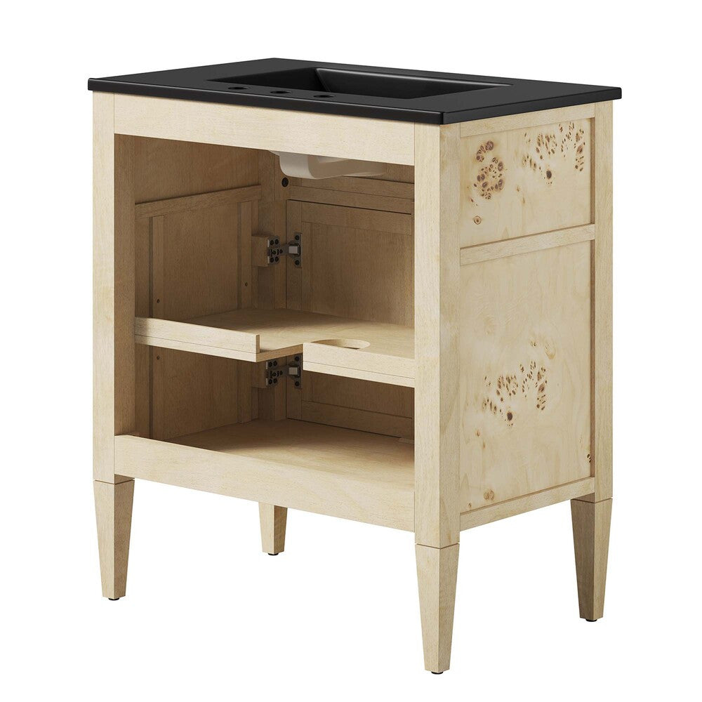EEI-6445-BLK-BUR Elysian 30" Wood Bathroom Vanity by Modway