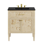 EEI-6445-BLK-BUR Elysian 30" Wood Bathroom Vanity by Modway