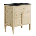 Modway EEI-6445-BLK-BUR Elysian 30" Wood Bathroom Vanity Black Burl