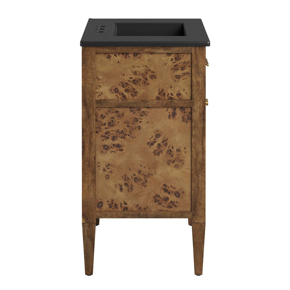 EEI-6446-BLK-BRN Elysian 30" Wood Bathroom Vanity by Modway