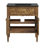 EEI-6446-BLK-BRN Elysian 30" Wood Bathroom Vanity by Modway