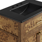 EEI-6446-BLK-BRN Elysian 30" Wood Bathroom Vanity by Modway