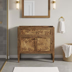 EEI-6139-BRN Elysian 36" Wood Bathroom Vanity Cabinet (Sink Basin Not Included) by Modway