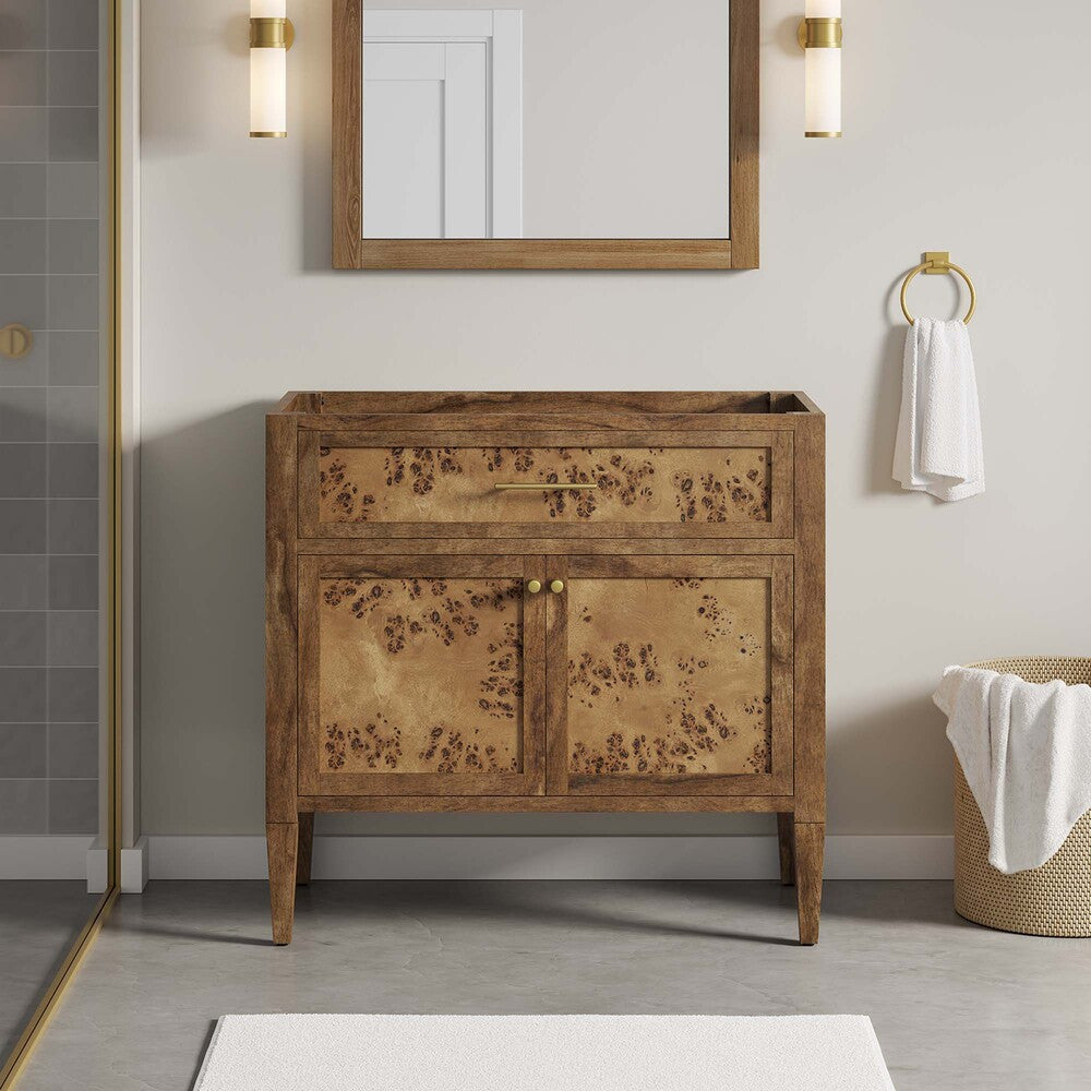 EEI-6139-BRN Elysian 36" Wood Bathroom Vanity Cabinet (Sink Basin Not Included) by Modway
