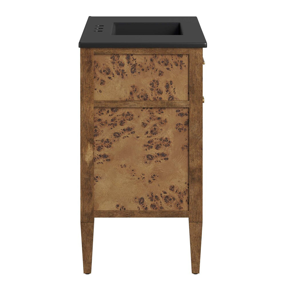 EEI-6450-BLK-BRN Elysian 36" Wood Bathroom Vanity by Modway
