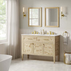 Modway Elysian 48" Double Sink Bathroom Vanity by Modway-EEI-6454-WHI-BUR