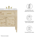 Modway Elysian 48" Double Sink Bathroom Vanity by Modway-EEI-6454-WHI-BUR