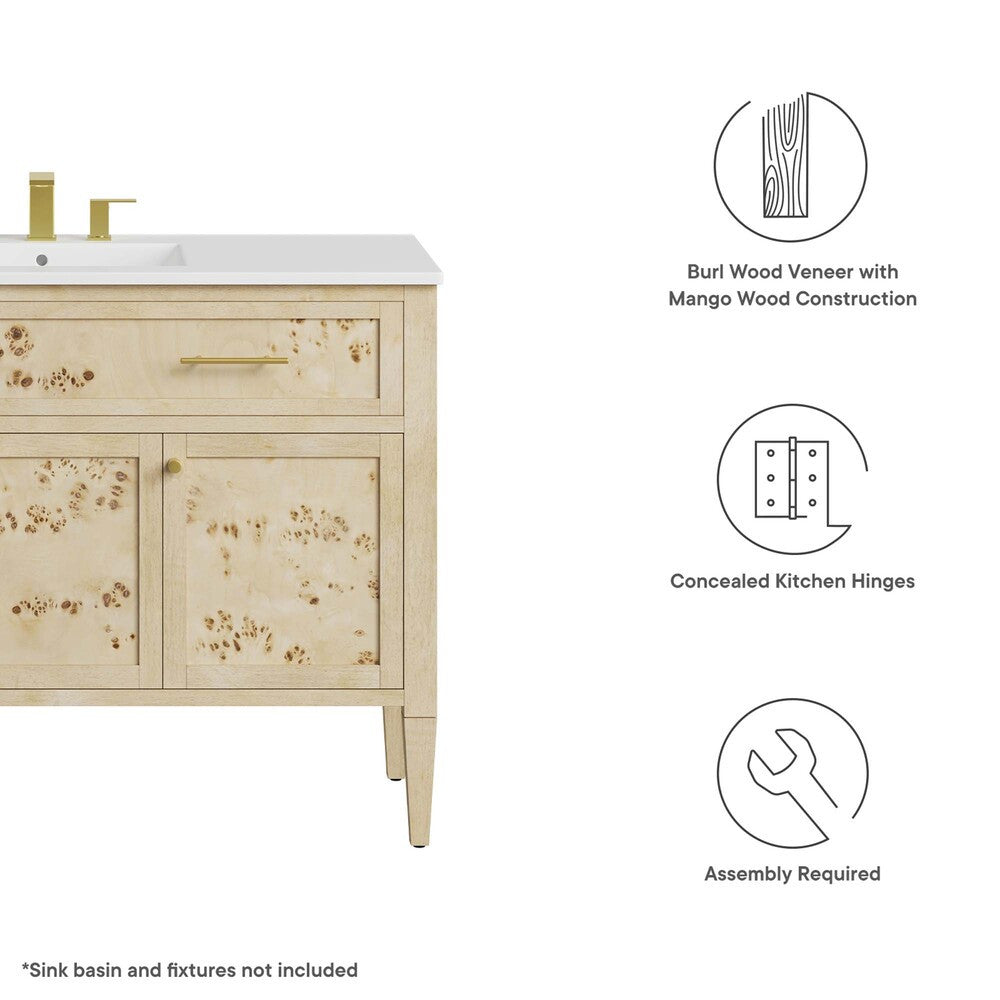 EEI-6140 Elysian 48" Wood Bathroom Vanity Cabinet (Sink Basin Not Included) by Modway