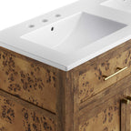 EEI-6456-WHI-BRN Elysian 48" Wood Double Sink Bathroom Vanity by Modway