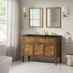 EEI-6457-BLK-BRN Elysian 48" Wood Double Sink Bathroom Vanity by Modway