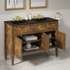 EEI-6457-BLK-BRN Elysian 48" Wood Double Sink Bathroom Vanity by Modway