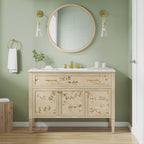 EEI-6451-WHI-BUR Elysian 48" Wood Single Sink Bathroom Vanity by Modway