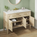 EEI-6451-WHI-BUR Elysian 48" Wood Single Sink Bathroom Vanity by Modway