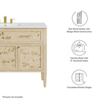 EEI-6451-WHI-BUR Elysian 48" Wood Single Sink Bathroom Vanity by Modway
