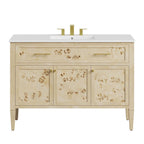 EEI-6451-WHI-BUR Elysian 48" Wood Single Sink Bathroom Vanity by Modway