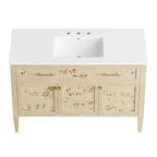 EEI-6451-WHI-BUR Elysian 48" Wood Single Sink Bathroom Vanity by Modway