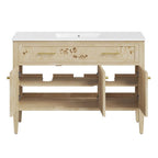 EEI-6451-WHI-BUR Elysian 48" Wood Single Sink Bathroom Vanity by Modway