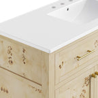 EEI-6451-WHI-BUR Elysian 48" Wood Single Sink Bathroom Vanity by Modway