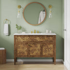 EEI-6452-WHI-BRN Elysian 48" Wood Single Sink Bathroom Vanity by Modway
