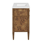 EEI-6452-WHI-BRN Elysian 48" Wood Single Sink Bathroom Vanity by Modway