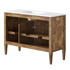 EEI-6452-WHI-BRN Elysian 48" Wood Single Sink Bathroom Vanity by Modway