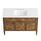 EEI-6452-WHI-BRN Elysian 48" Wood Single Sink Bathroom Vanity by Modway