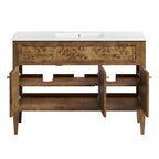 EEI-6452-WHI-BRN Elysian 48" Wood Single Sink Bathroom Vanity by Modway