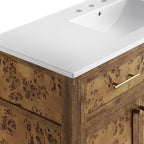 EEI-6452-WHI-BRN Elysian 48" Wood Single Sink Bathroom Vanity by Modway