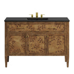 EEI-6453-BLK-BRN Elysian 48" Wood Single Sink Bathroom Vanity by Modway