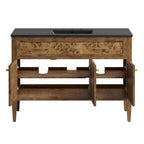 EEI-6453-BLK-BRN Elysian 48" Wood Single Sink Bathroom Vanity by Modway