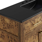 EEI-6453-BLK-BRN Elysian 48" Wood Single Sink Bathroom Vanity by Modway