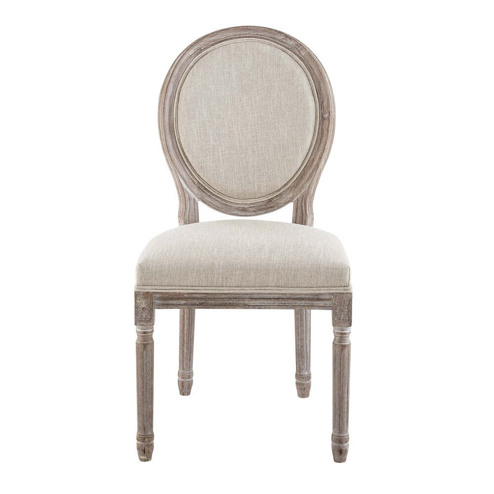 Modway Emanate Vintage French Upholstered Fabric Dining Side Chair by Modway-EEI-2821-BEI
