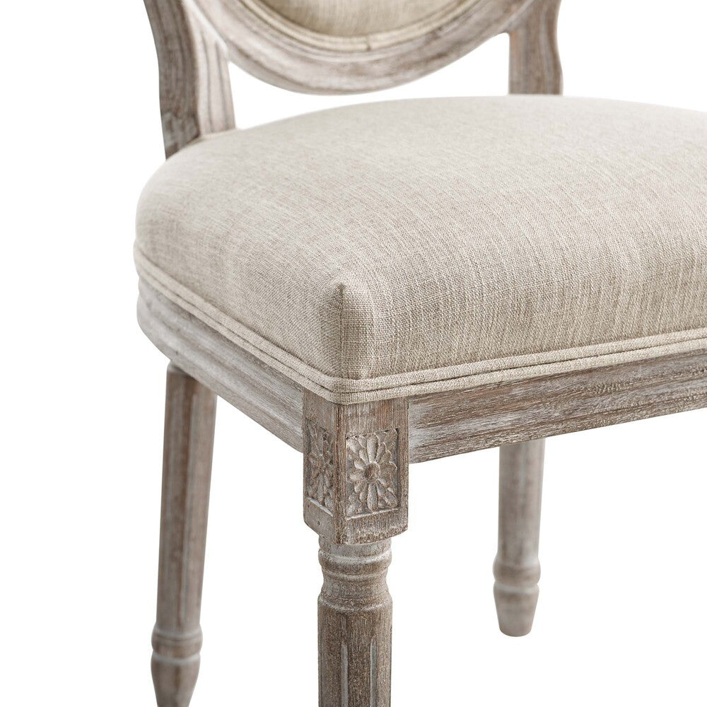 Modway Emanate Vintage French Upholstered Fabric Dining Side Chair by Modway-EEI-2821-BEI