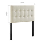 MOD-5176 Emily Upholstered Fabric Twin Headboard by Modway