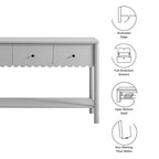 EEI-7154 Emmeline 3-Drawer Scalloped Console Table by Modway
