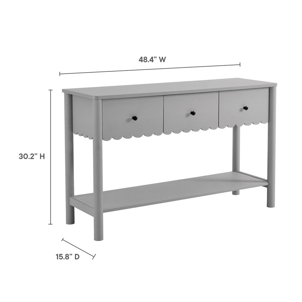 EEI-7154 Emmeline 3-Drawer Scalloped Console Table by Modway